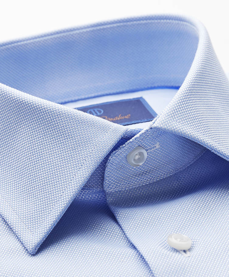 david donahue trim fit dress shirt David Donahue Trim Fit Blue Non-Iron Dress Shirt